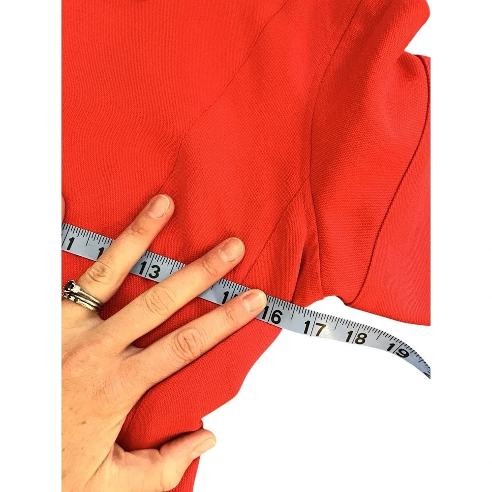 Proenza Schouler White Label Womens Red Short Sleeve Tennis Dress Fit Flare 0 XS